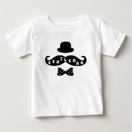 Camiseta Para Bebê Black Hat Mustache Casual Baby T Shirt