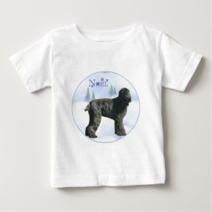 Camiseta Para Bebê Black Russo Terrier Noel