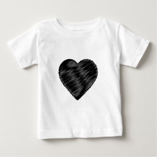 Camiseta Para Bebê Black Strip Heart