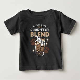 Camiseta Para Bebê Blend Puro: Design de café para Cat & Café