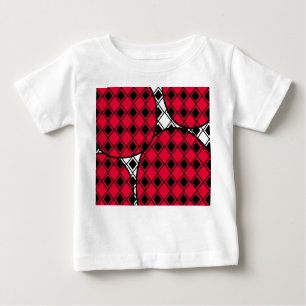 Camiseta Para Bebê Blob Harlequin rosa