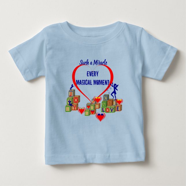 Camiseta Para Bebê Blocos ABC - Miracle Baby T Shirt (Frente)