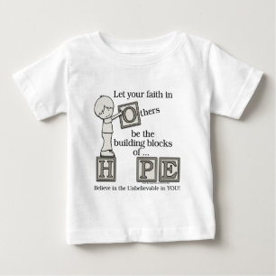 Camiseta Para Bebê Blocos de construção da HOPE
