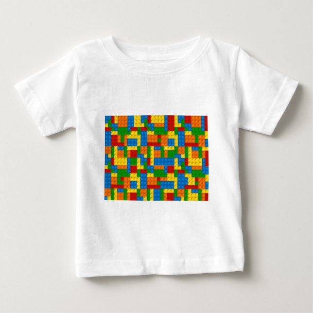 Camiseta Para Bebê blocos de plástico coloridos (Frente)