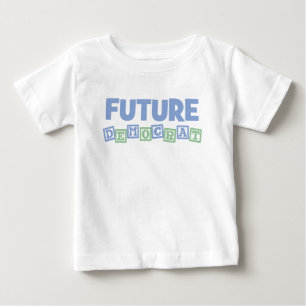 Camiseta Para Bebê Blocos futuros de Democrata