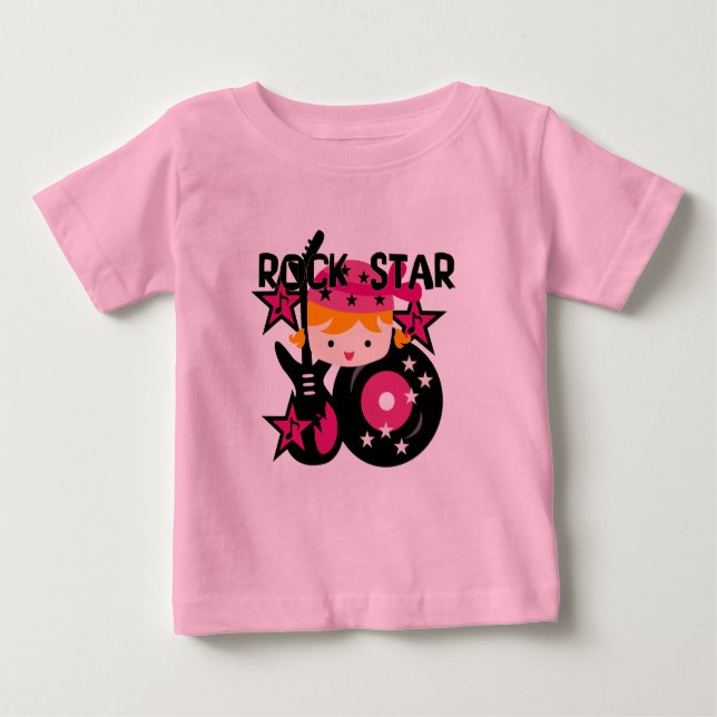 Camiseta Para Bebê Bloni Rock Star Girl (Frente)