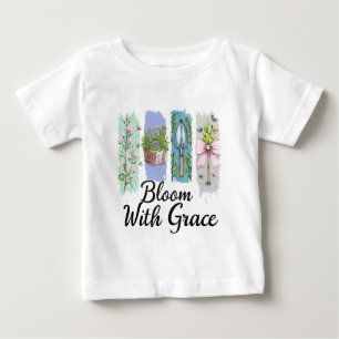 Camiseta Para Bebê Bloom com a Arte Floral Grace Garden