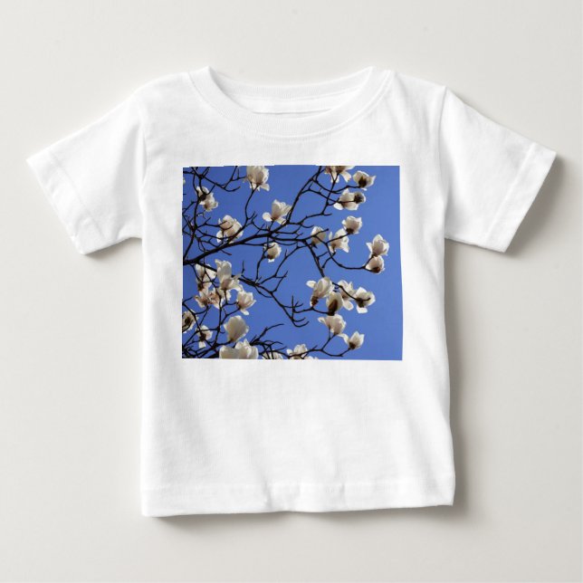 Camiseta Para Bebê Blooming Magnolias (Frente)
