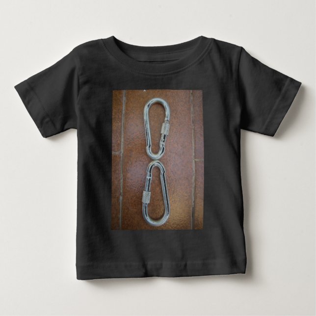 Camiseta Para Bebê Bloqueado: Design de trava do armário de aço duráv (Frente)