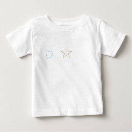 Camiseta Para Bebê Blue Cloudy Starz