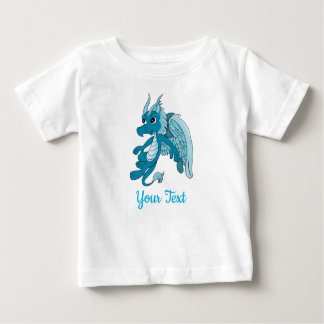 Camiseta Para Bebê Blue Dragon Cartoon Baby T-Shirt