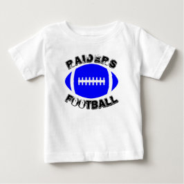 Camiseta Para Bebê Blue Football Custom Team Name ou Text Game Day