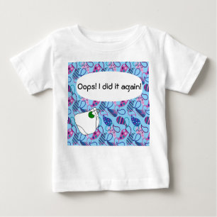 Camiseta Para Bebê Blue Paisley