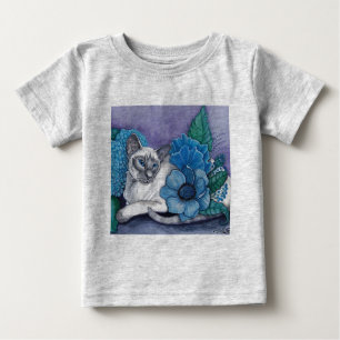 Camiseta Para Bebê Blue Point Siamese cat