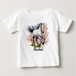 Camiseta Para Bebê Blue Roan Running Wild Horse