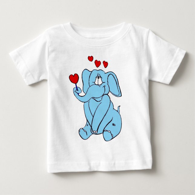 Camiseta Para Bebê Blue Sweetheart T-Shirt (Frente)