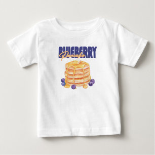 Camiseta Para Bebê Blueberry Pancake Brunch