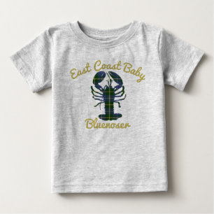 Camiseta Para Bebê Bluenoser de Nova Escócia da lagosta do bebê da