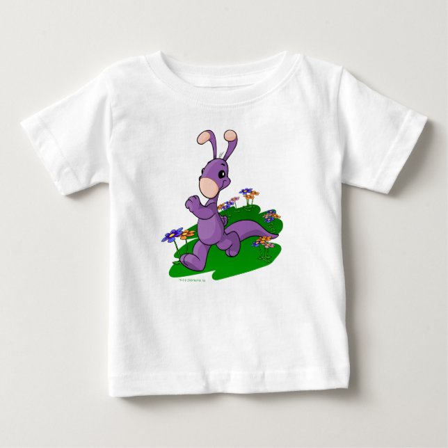 Camiseta Para Bebê Blumaro roxo marchando através de Roo Island (Frente)