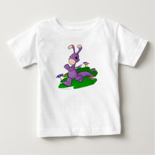 Camiseta Para Bebê Blumaroo roxo que marcha através da ilha de Roo