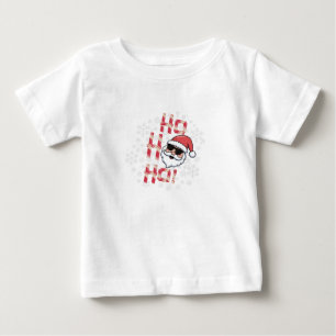 Camiseta Para Bebê Blusão de Natal com Listras de Bengala do Papai No