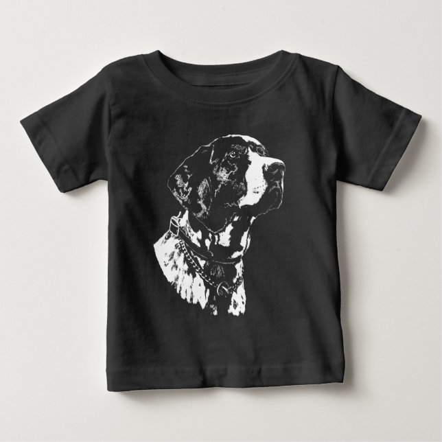 Camiseta Para Bebê Blusões de Pointer Cachorro Pointer Alemão Camiset (Frente)