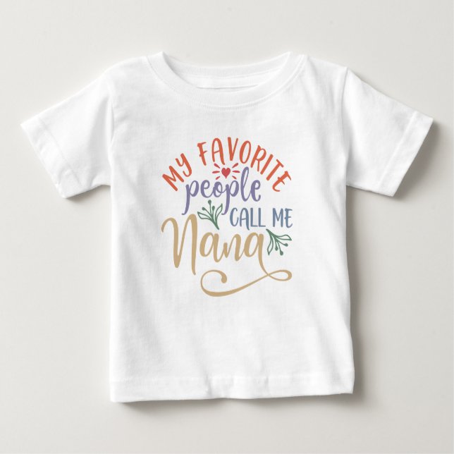 Camiseta Para Bebê Boa Design Ideia Para A Vovó (Frente)
