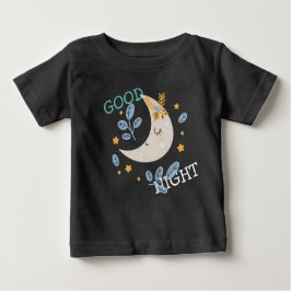 Camiseta Para Bebê Boa Noite de Meia Lua