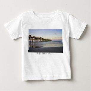 Camiseta Para Bebê Boa Noite Em Folly Beach