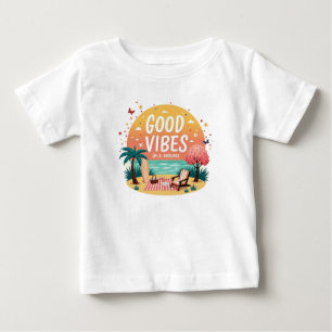 Camiseta Para Bebê Boas Vibes Getaway