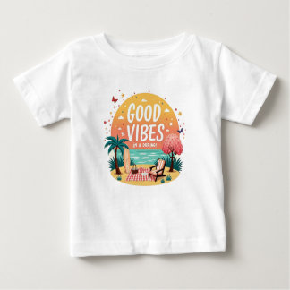 Camiseta Para Bebê Boas Vibes Getaway