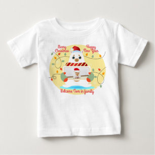 Camiseta Para Bebê Boas-vindas de Natal para bebê