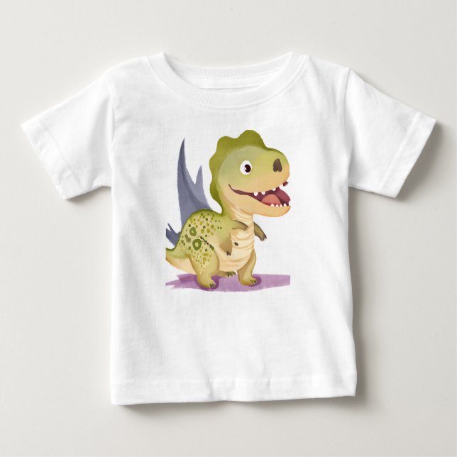 Camiseta Para Bebê Bobo dino feliz bebê (Frente)