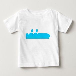 Camiseta Para Bebê Bobsled - Azul-Céu