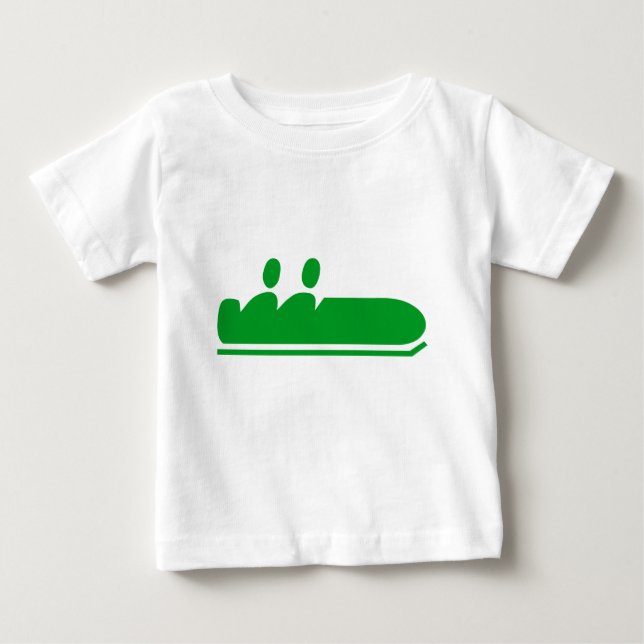 Camiseta Para Bebê Bobsled - Verde Grass (Frente)