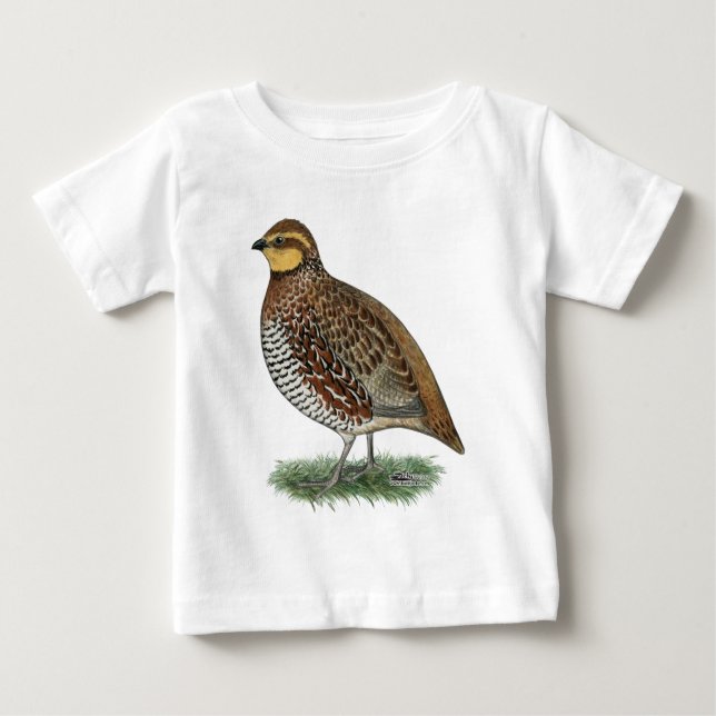 Camiseta Para Bebê Bobwhite Quail Hen (Frente)