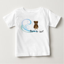 Body branco bebé “Born to surf”, vagas e nounours