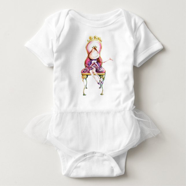 Camiseta Para Bebê Body con tutú Princesa (Frente)