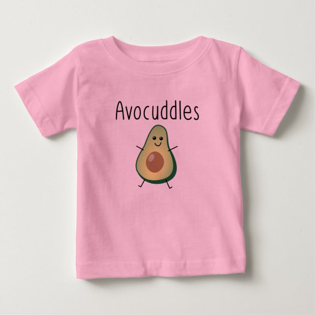 Camiseta Para Bebê Body de Bebê Avocuddles com Tutu (Frente)