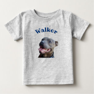 Camiseta Para Bebê Body de Bebê com Nome Walker e Staffordshire Bull
