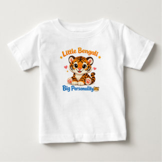 Camiseta Para Bebê Body de Bebê de Filhote de Tigre de Bengala
