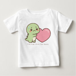 Camiseta Para Bebê Body de Bebê - Dinossauro Triste e Fofo com Braços