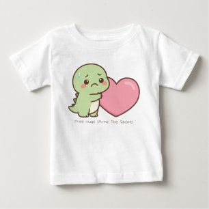 Camiseta Para Bebê Body de Bebê - Dinossauro Triste e Fofo com Braços