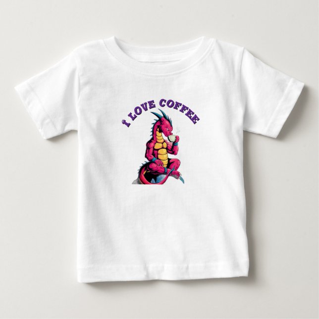 Camiseta Para Bebê Body de bebê para amantes de café (Frente)