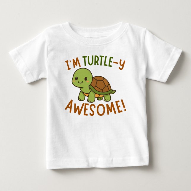 Camiseta Para Bebê Body de Bebê Tartaruga (Frente)