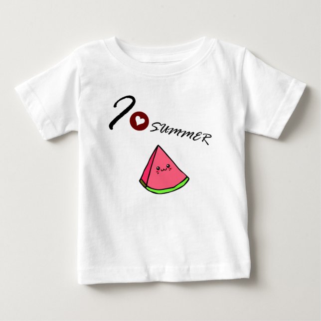 Camiseta Para Bebê Body de melancia (Frente)