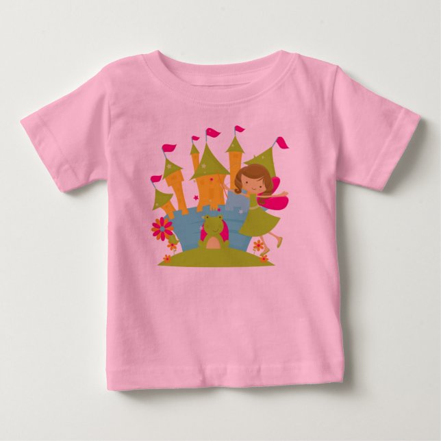 Camiseta Para Bebê Body de Princesa Fada Morena com Tutu (Frente)