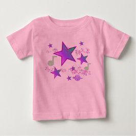 Camiseta Para Bebê Body de Tule Rosa Bebê Starlight Lullaby