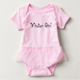 Camiseta Para Bebê Body Infantil com Tutu e Tipografia de Menina de I