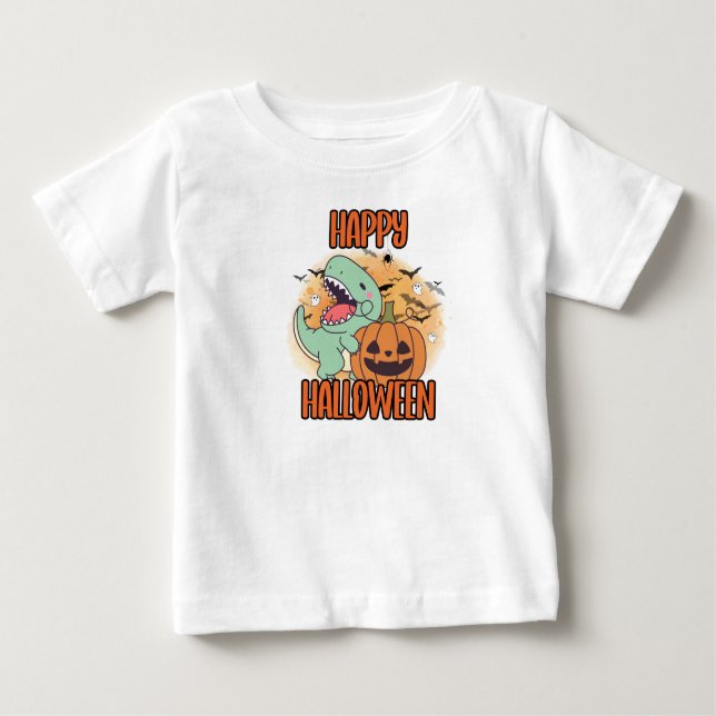 Camiseta Para Bebê Body Infantil Feliz Halloween para Bebês (Frente)
